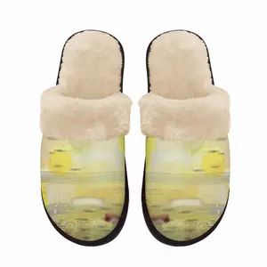 Men Borders Fuzzy Slippers