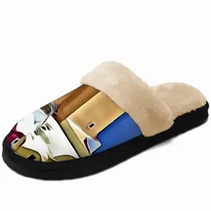 Men Santorini Oia Maisonette Fuzzy Slippers