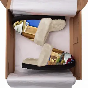 Men Santorini Oia Maisonette Fuzzy Slippers