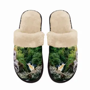 Men Gold Country Fuzzy Slippers