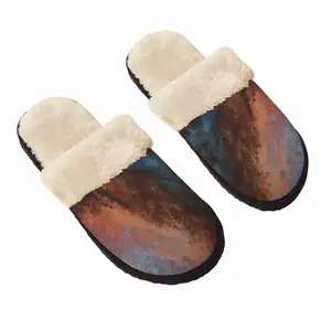 Men Copper Illusion Fuzzy Slippers