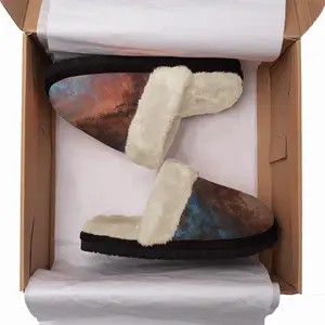 Men Copper Illusion Fuzzy Slippers