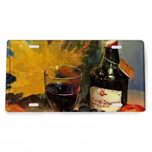 Bright Still Life With Wine License Plate