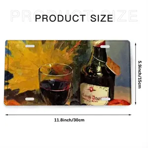 Bright Still Life With Wine License Plate