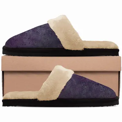 Men Purple Illusion Fuzzy Slippers