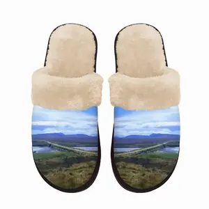 Men Road To Remoteness Fuzzy Slippers