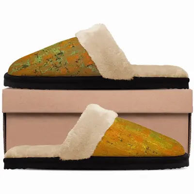 Men Orange Peel Fuzzy Slippers