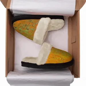 Men Orange Peel Fuzzy Slippers