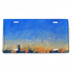 Sunset Cityscape License Plate