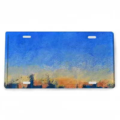 Sunset Cityscape License Plate