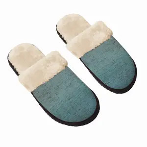 Men Hazy Shades Of Blue Fuzzy Slippers