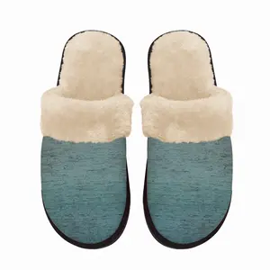 Men Hazy Shades Of Blue Fuzzy Slippers