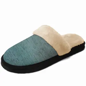 Men Hazy Shades Of Blue Fuzzy Slippers