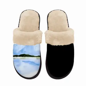 Men Mountain Mirror Fuzzy Slippers