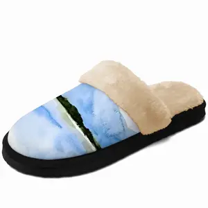 Men Mountain Mirror Fuzzy Slippers