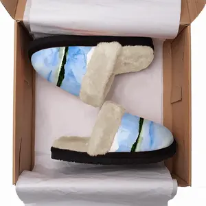 Men Mountain Mirror Fuzzy Slippers