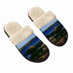 Men Coastal View Fom Staxigoe Fuzzy Slippers