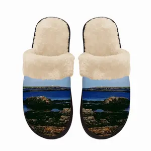 Men Coastal View Fom Staxigoe Fuzzy Slippers