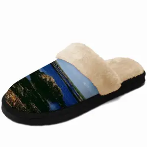 Men Coastal View Fom Staxigoe Fuzzy Slippers