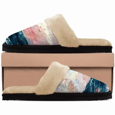 Men Sunset Sea Fuzzy Slippers