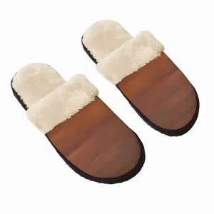 Men Rosewood Fuzzy Slippers