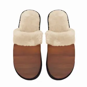 Men Rosewood Fuzzy Slippers