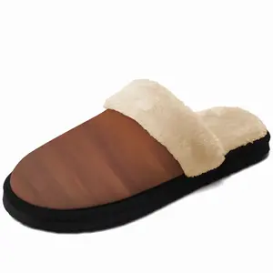 Men Rosewood Fuzzy Slippers