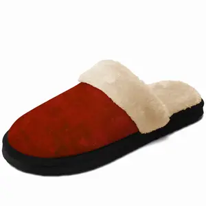 Men Seeing Red Fuzzy Slippers