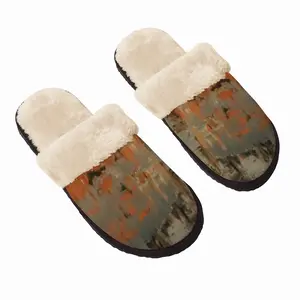 Men Worn Fuzzy Slippers