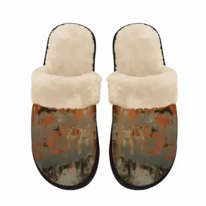 Men Worn Fuzzy Slippers