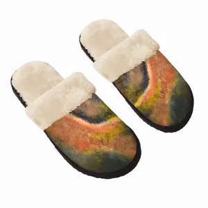 Men Valley Of Fire Fuzzy Slippers