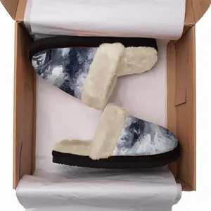 Men Charcoal Sky Fuzzy Slippers