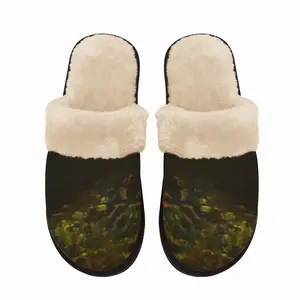 Men Sticky Notes Revolt Fuzzy Slippers