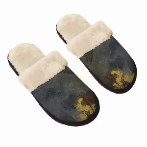 Men Rivers Of Gold Fuzzy Slippers