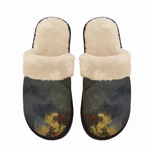 Men Rivers Of Gold Fuzzy Slippers