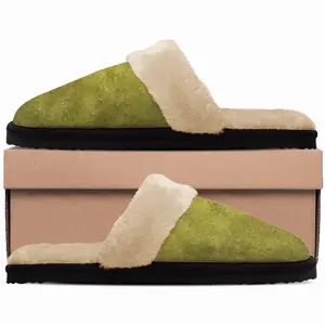 Men Asparagus Abstract Fuzzy Slippers