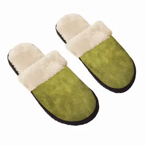 Men Asparagus Abstract Fuzzy Slippers