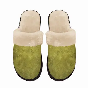 Men Asparagus Abstract Fuzzy Slippers