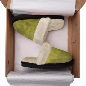 Men Asparagus Abstract Fuzzy Slippers