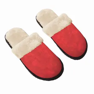 Men Statement In Red Fuzzy Slippers