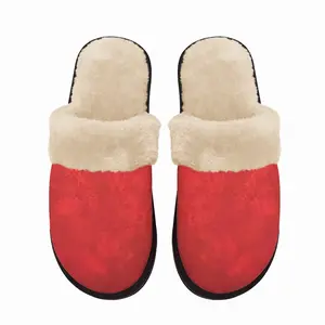 Men Statement In Red Fuzzy Slippers