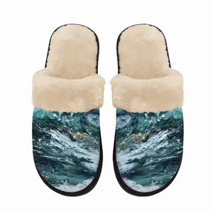 Men Sea Swirl Fuzzy Slippers