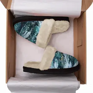 Men Sea Swirl Fuzzy Slippers