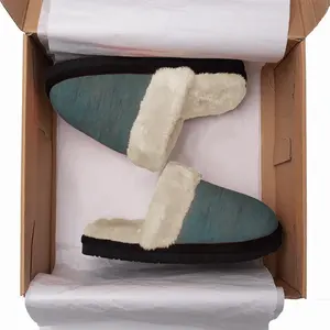 Men Sea Mist Fuzzy Slippers