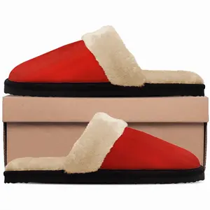 Men Red Horizon Fuzzy Slippers