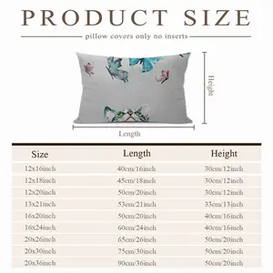 Cat And Butterflies Polyester Pillow (Rectangle, Multi-Size)