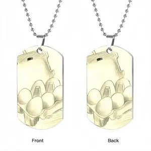 6 Eier Im Karton Six Eggs In The Cardboard Dog Tag Pendant