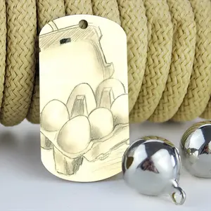 6 Eier Im Karton Six Eggs In The Cardboard Dog Tag Pendant