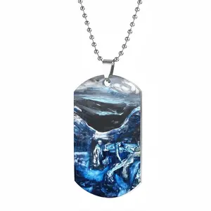 Rain Storm Dog Tag Pendant