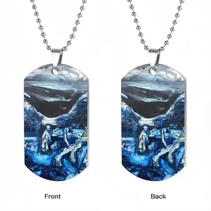 Rain Storm Dog Tag Pendant